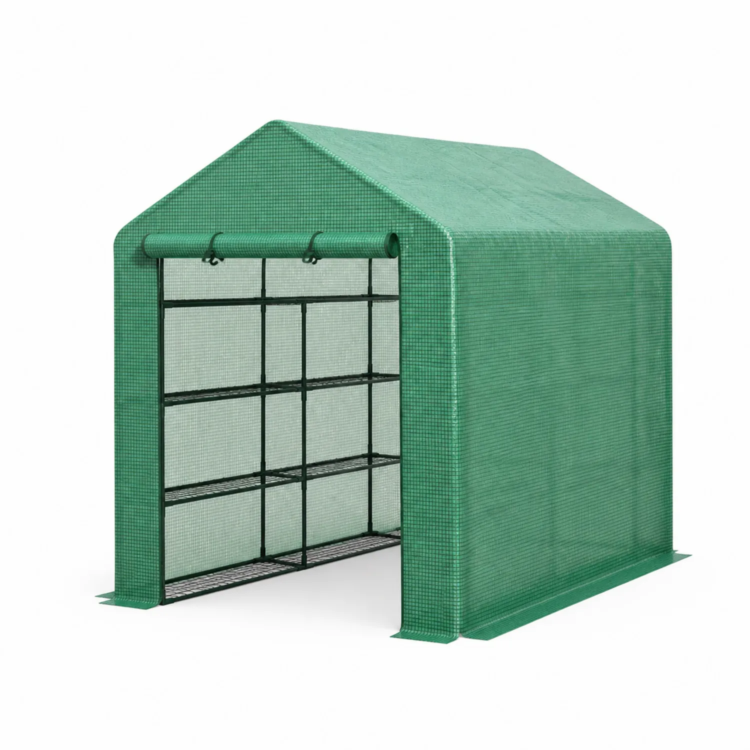Invernadero de Polietileno y Acero Verde 3x2x2 m