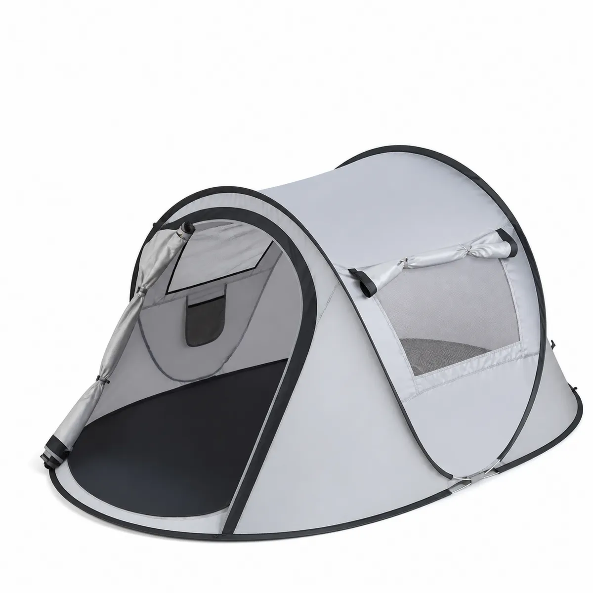Tenda Pop-up in Poliestere per 2 Persone Grigio