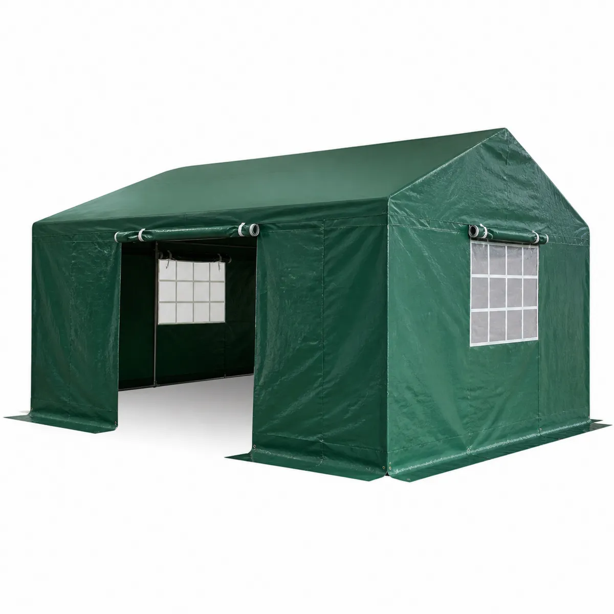 Tenda da Giardino in PVC Verde con Struttura in Metallo 600x300x250 cm