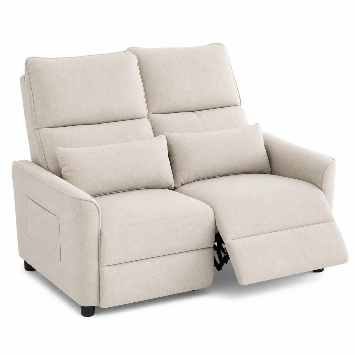 Divano reclinabile in tessuto Beige