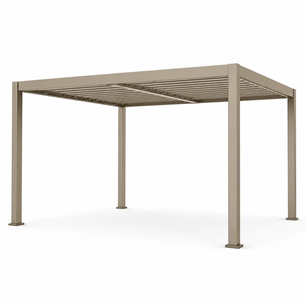 Pergola rettangolare in alluminio verniciato a polvere Beige 300x400 cm