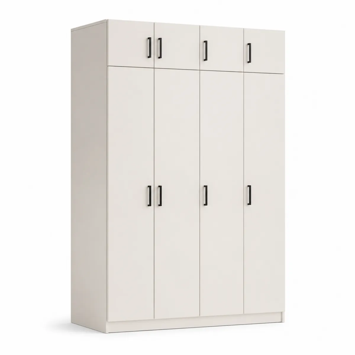 Armadio guardaroba in MDF con maniglie in metallo 200x180x50 cm