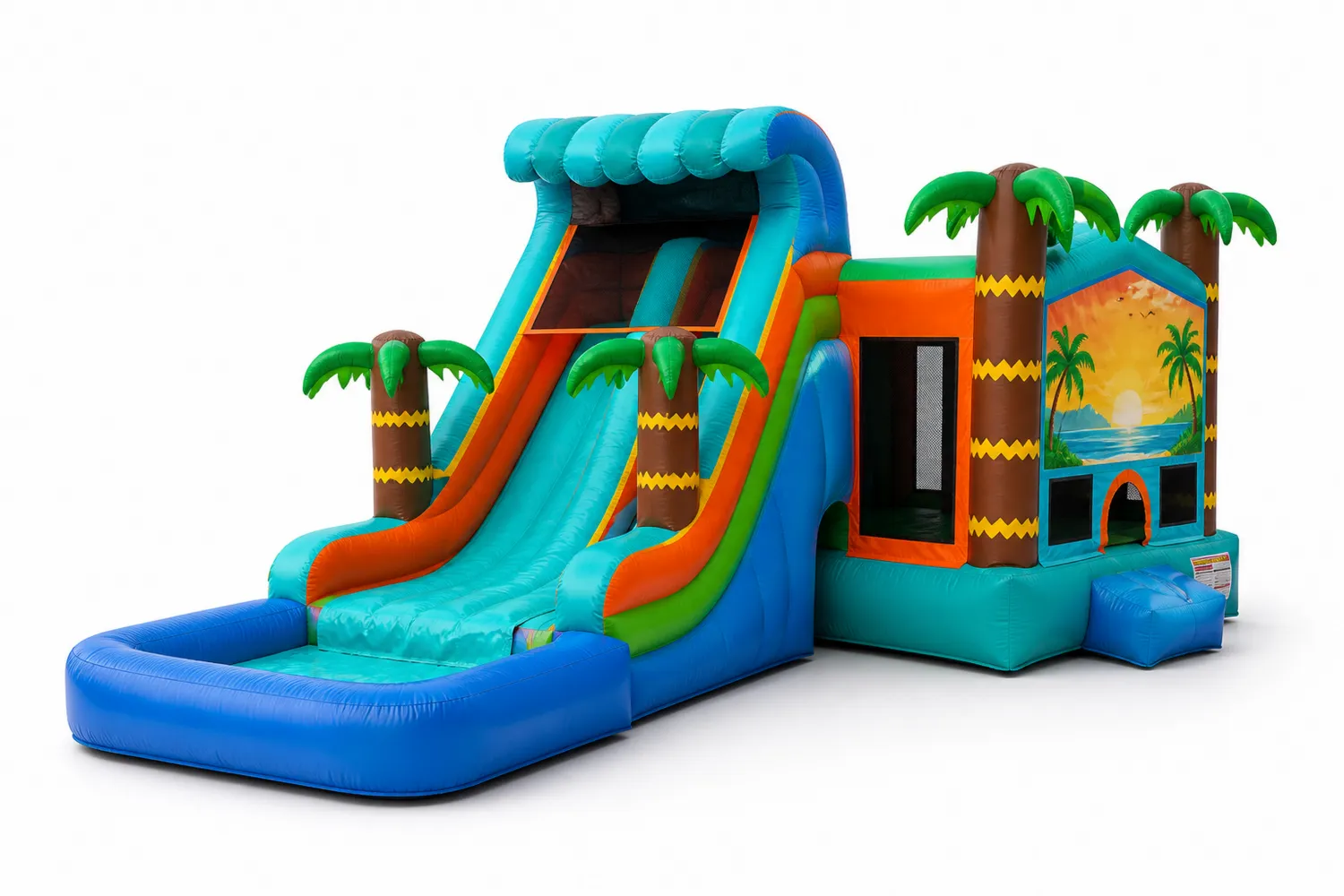 Castello Gonfiabile con Scivolo e Piscina in PVC Multicolore