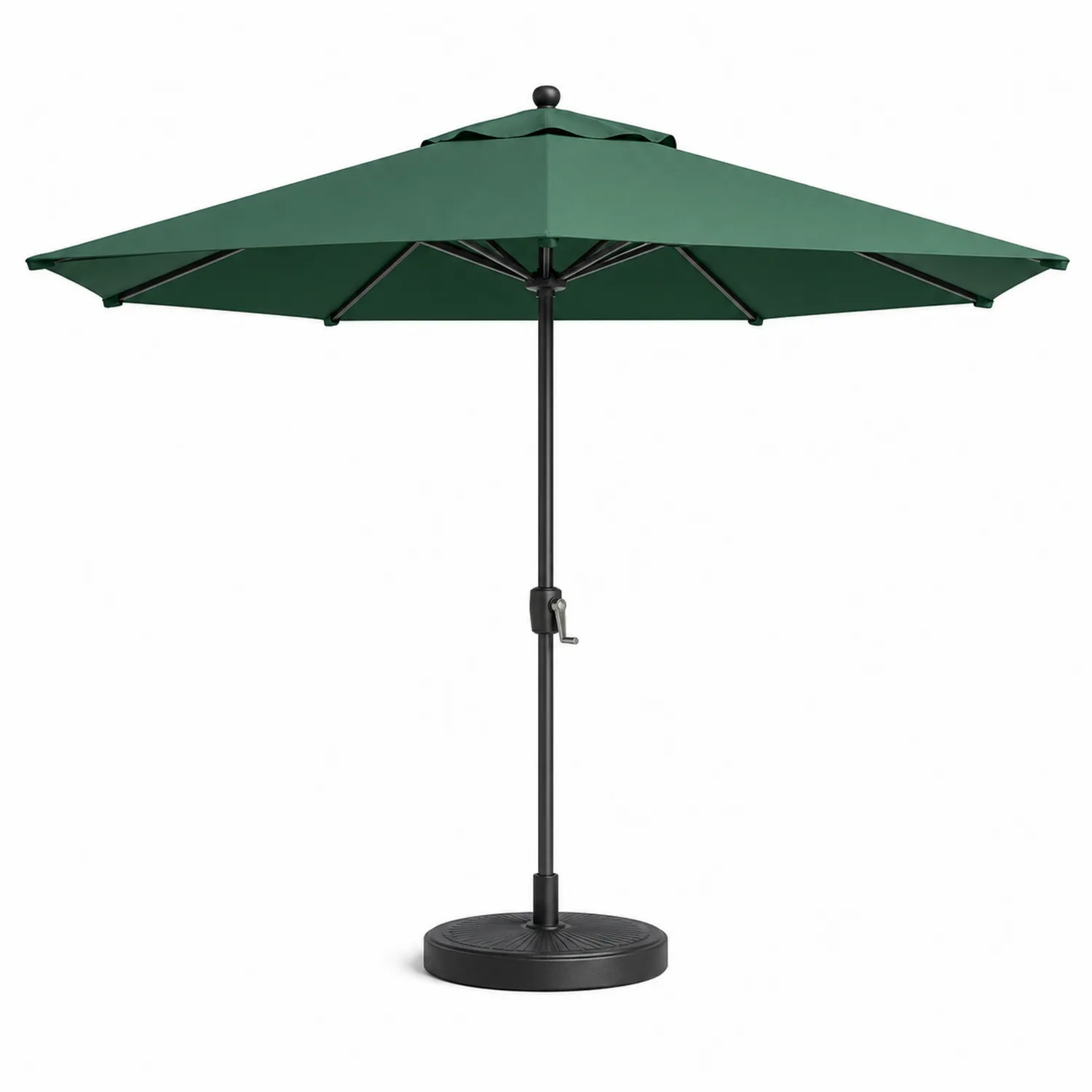 Ombrellone da Esterno 3m Verde Poliestere Alluminio