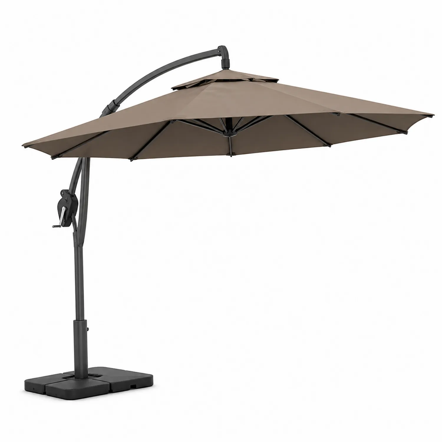 Ombrellone 3m in Alluminio e Poliestere Taupe