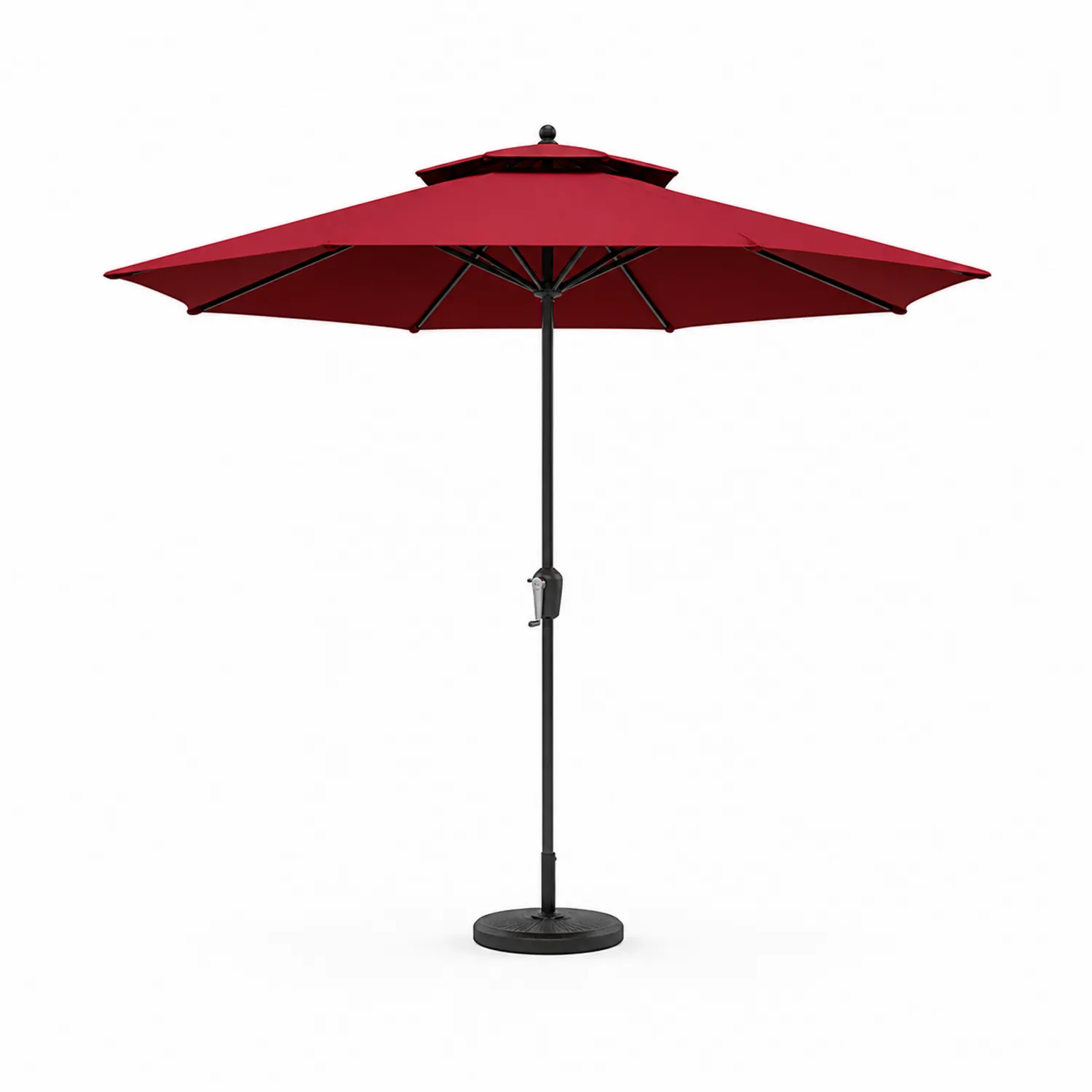 Ombrellone da Esterno Rotondo 300 cm Tessuto Poliestere Rosso