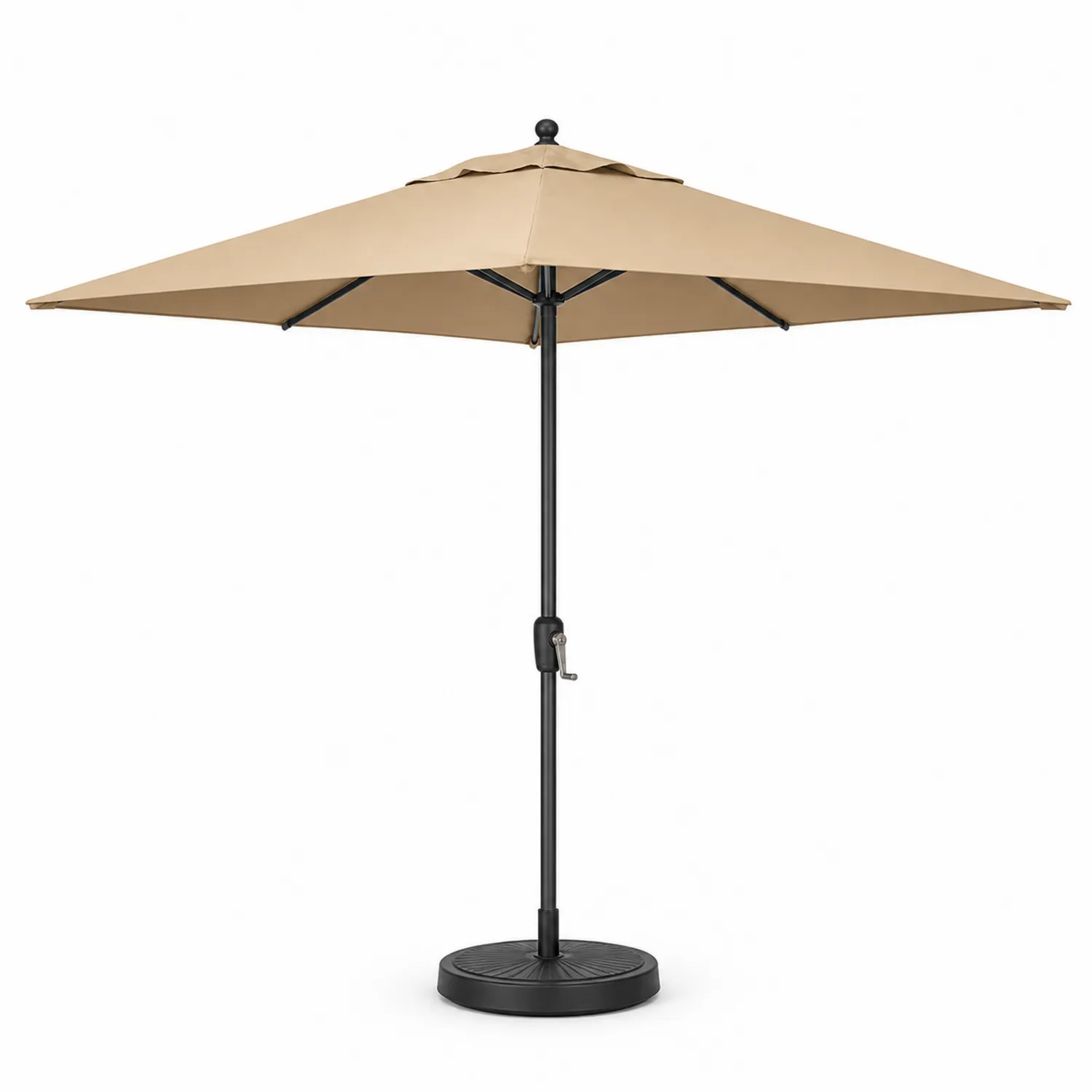 Ombrellone da Giardino 3m Beige in Tessuto di Poliestere e Struttura in Metallo