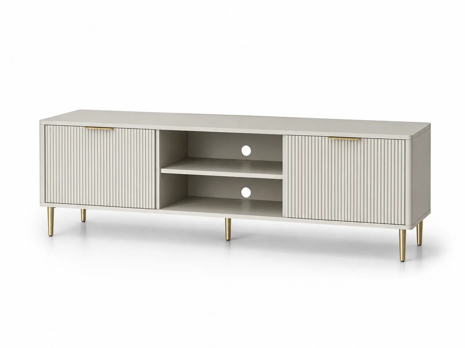 Mobile TV in MDF e Metallo 180x40x50 cm Bianco