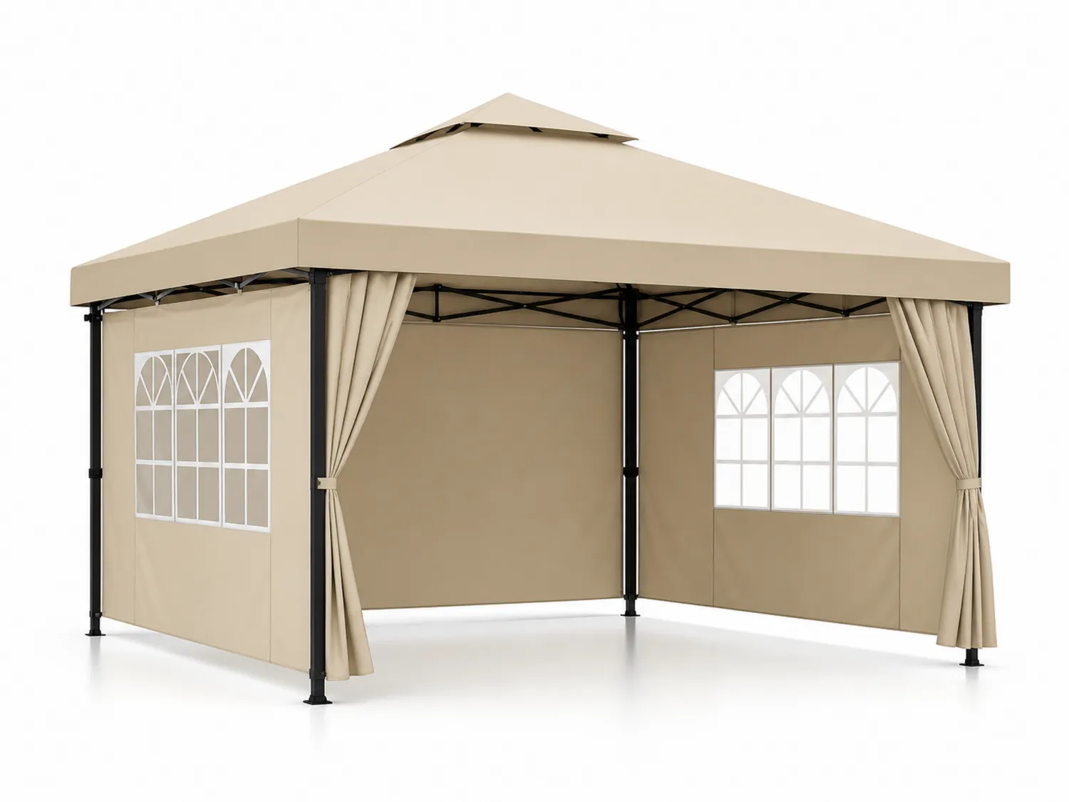 Gazebo da Giardino 3x4 m Acciaio Tessuto Poliestere