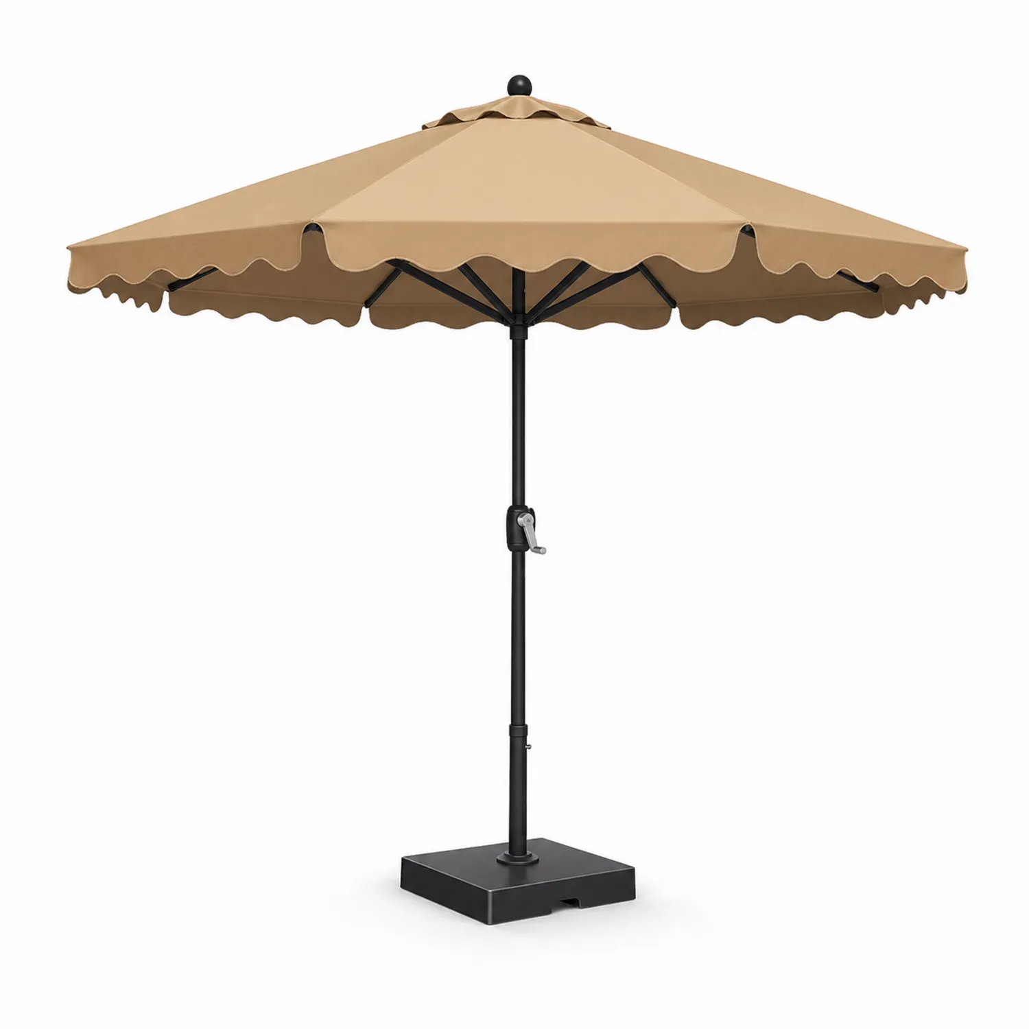 Ombrello da esterno in poliestere e metallo 270 cm Beige