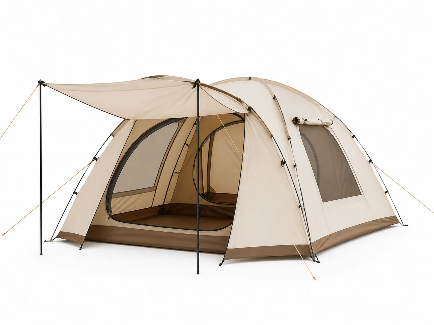 Tenda a Cupola in Poliestere per 4 Persone Colore Beige