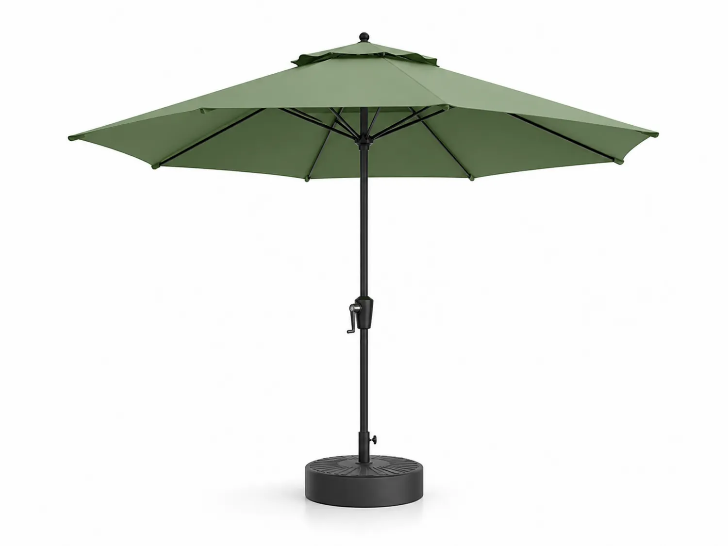 Ombrellone da Giardino Rotondo in Alluminio e Tessuto Verde