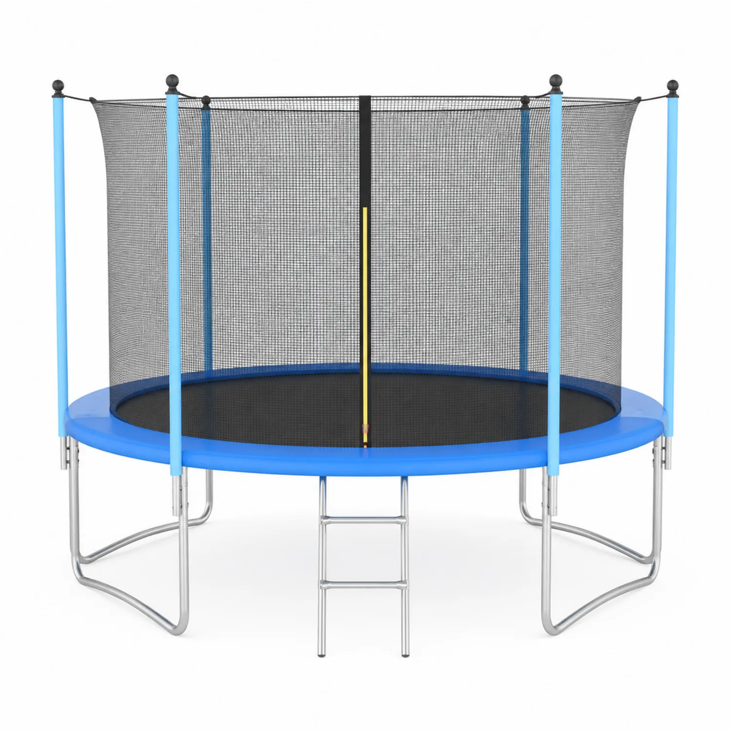 Trampolino da Giardino con Rete di Sicurezza 305 cm Acciaio PVC Blu