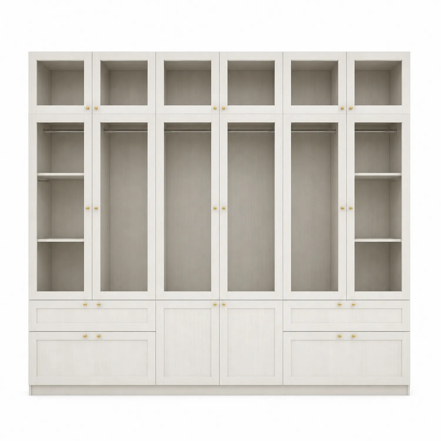 Armadio in Legno Composito con Scaffali e Appendiabiti 300x60x240 cm