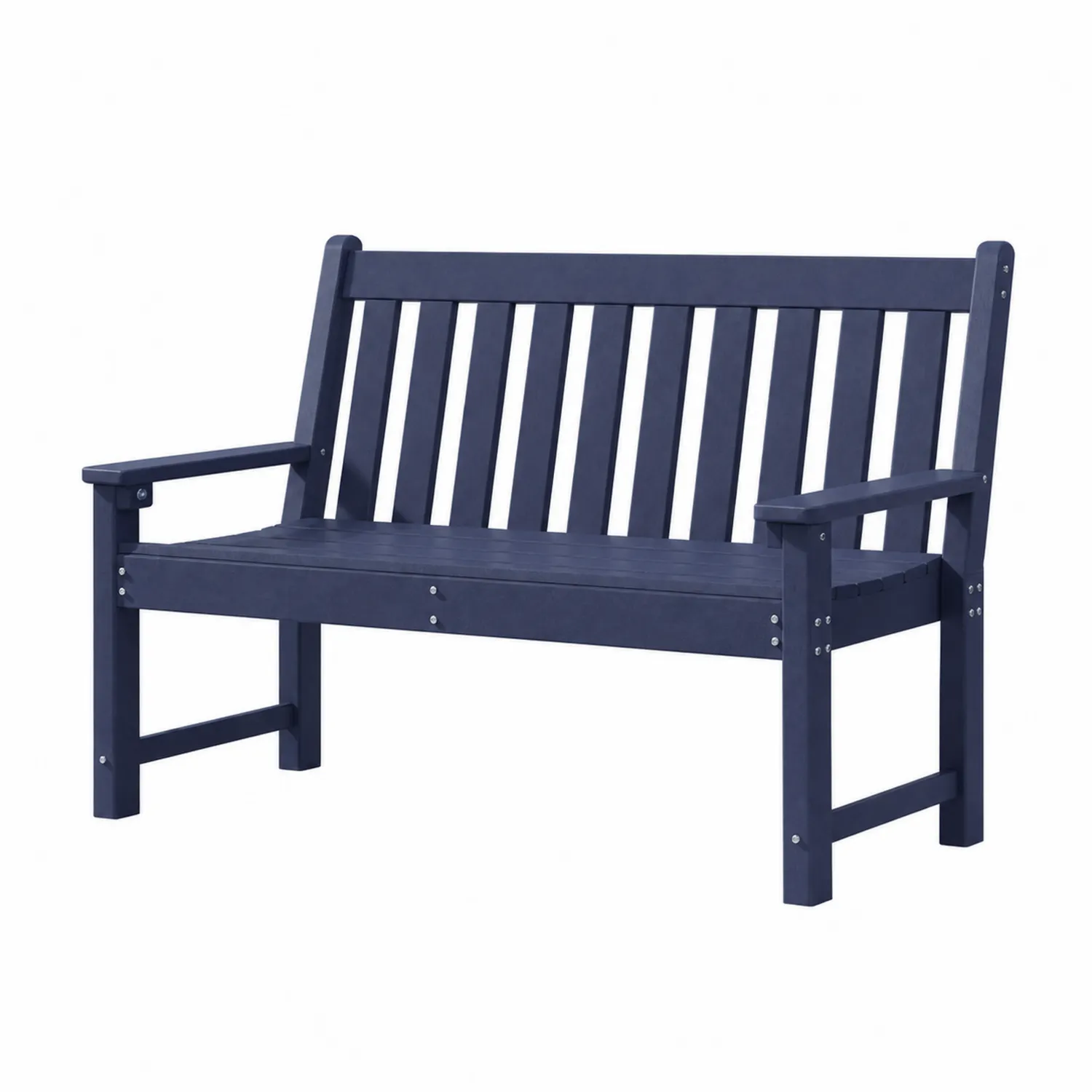 Panchina da giardino in legno blu