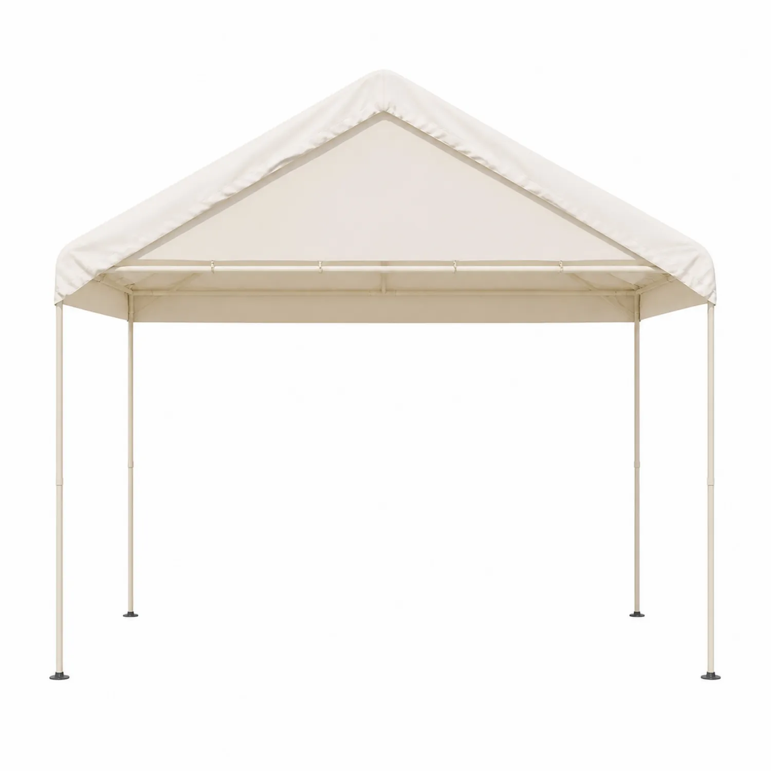 Gazebo da Giardino in Acciaio e Poliestere Bianco 3x3 m