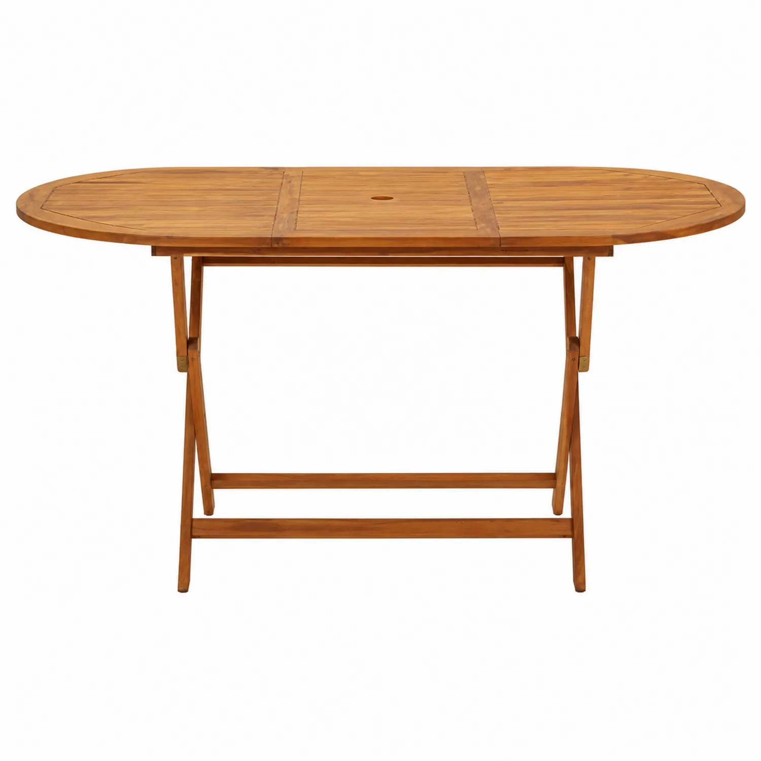 Tavolo Pieghevole da Esterno in Legno di Acacia 120x70x75 cm