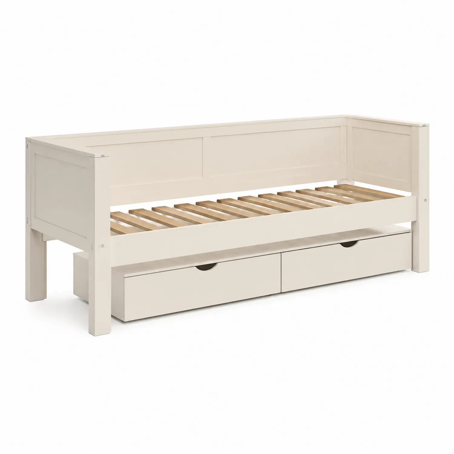 Letto Singolo in Legno con Cassetti 200x90 cm