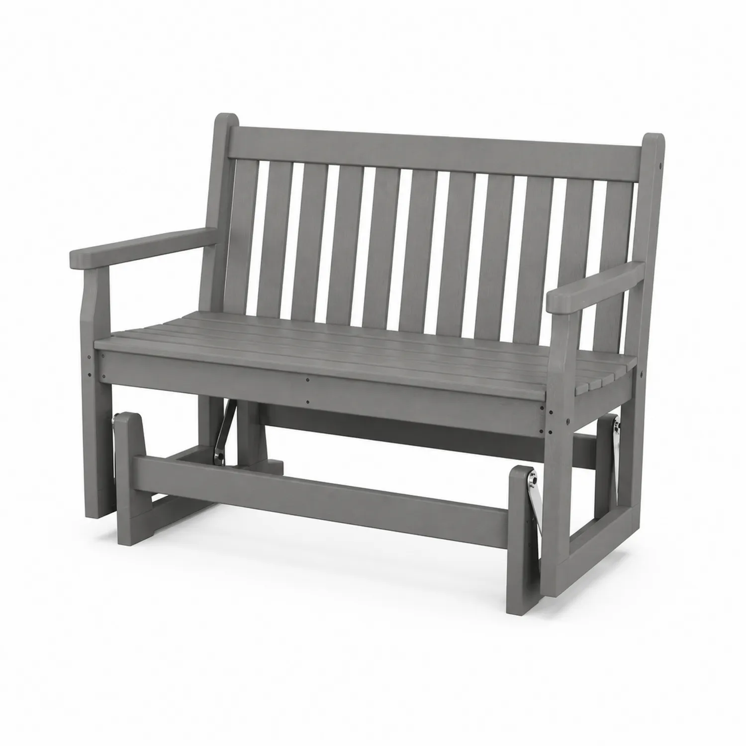 Panca a dondolo in legno grigio