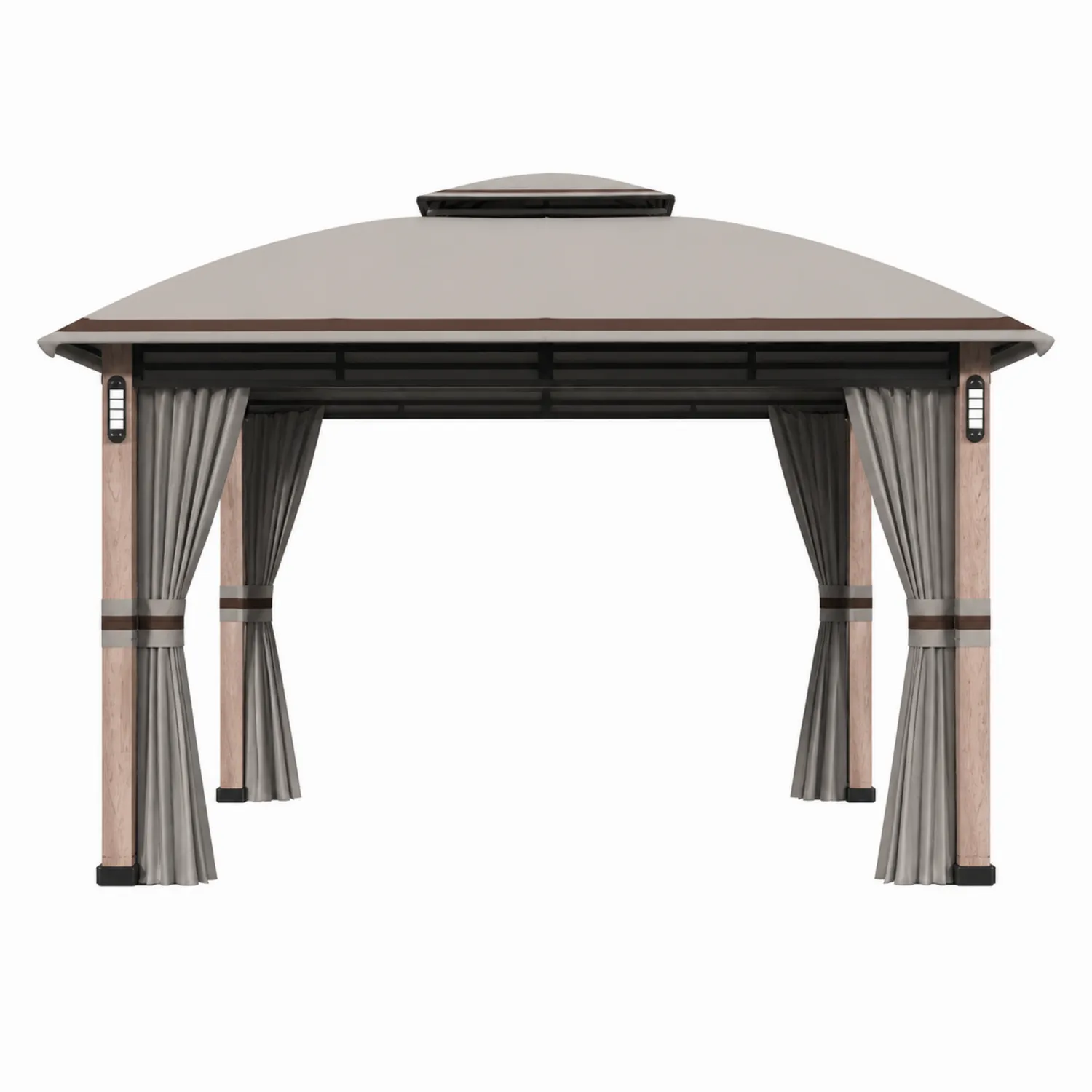 Gazebo da Giardino in Alluminio con Tenda in Poliestere