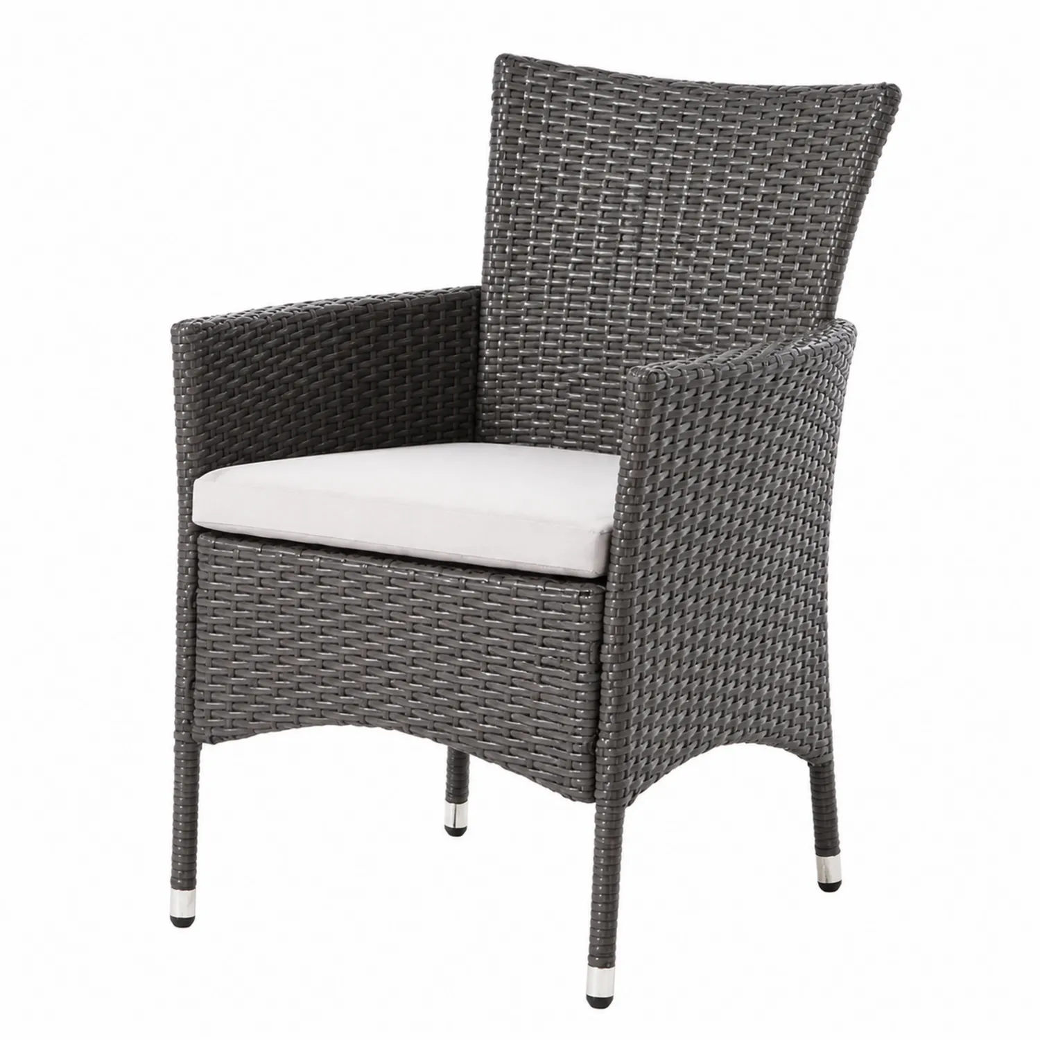 Sedia in Rattan Sintetico con Cuscino Bianca