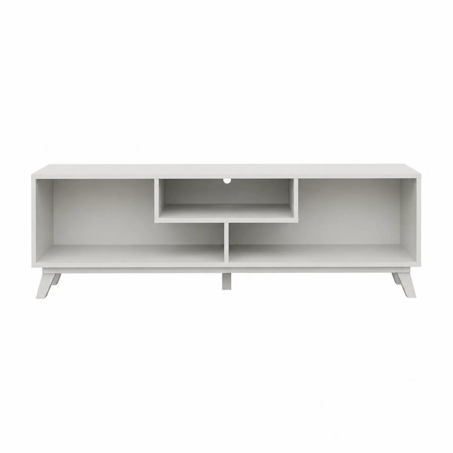 Mobile TV in Legno MDF Bianco con Scaffali