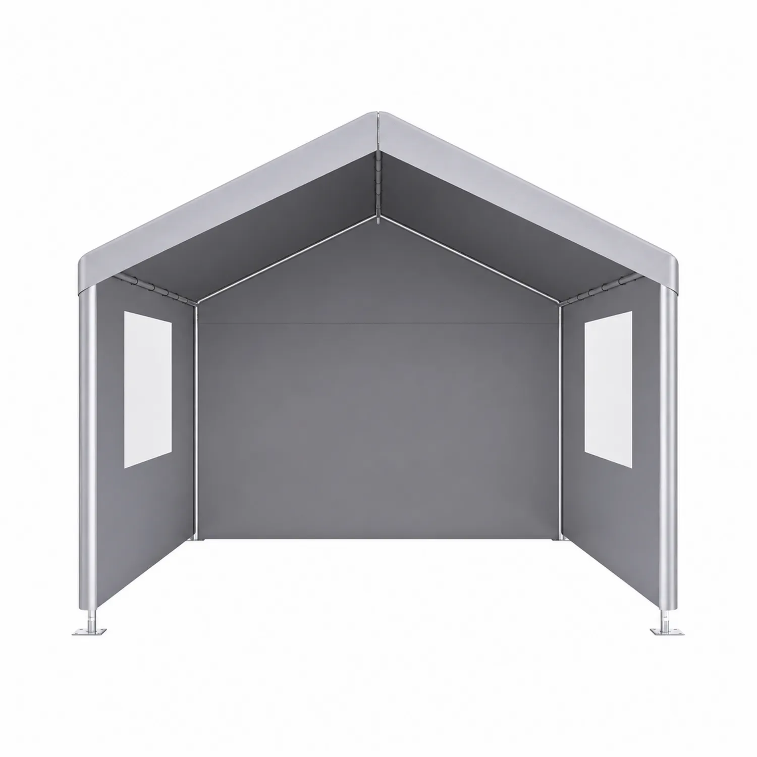 Tenda da Giardino Grigia in Poliestere Impermeabile con Telaio in Acciaio 300x600 cm