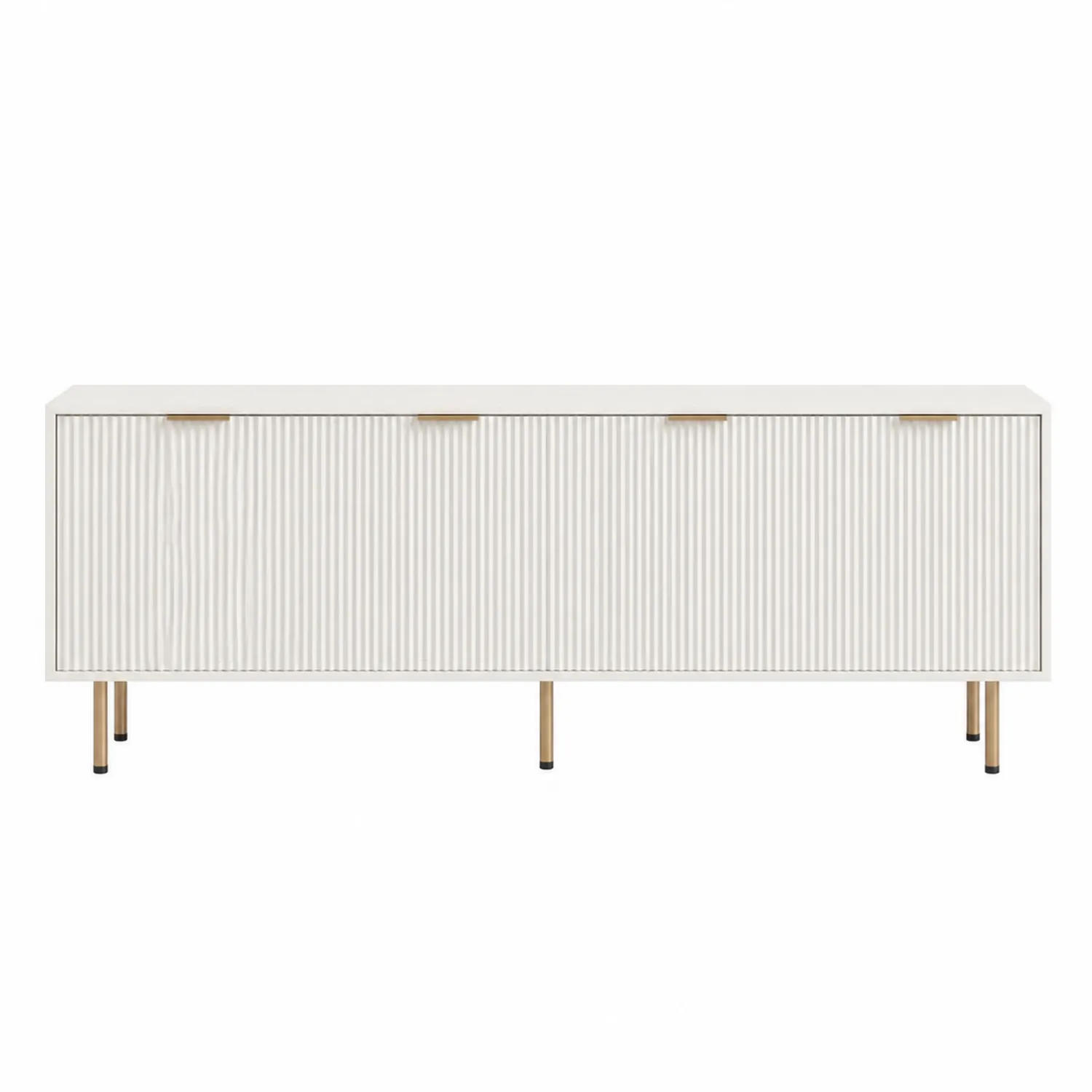 Mobile TV in Legno e Metallo Bianco, 180 cm