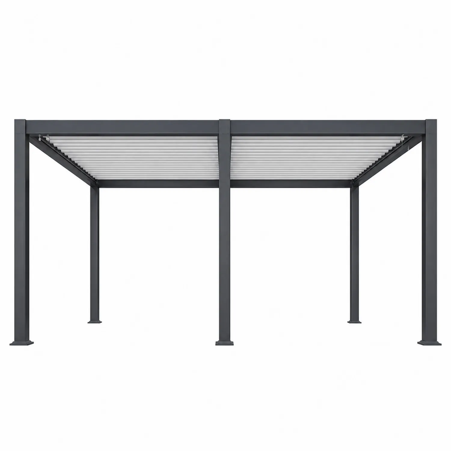 Pergola in Alluminio con Lamelle Regolabili 300x400 cm Grigia