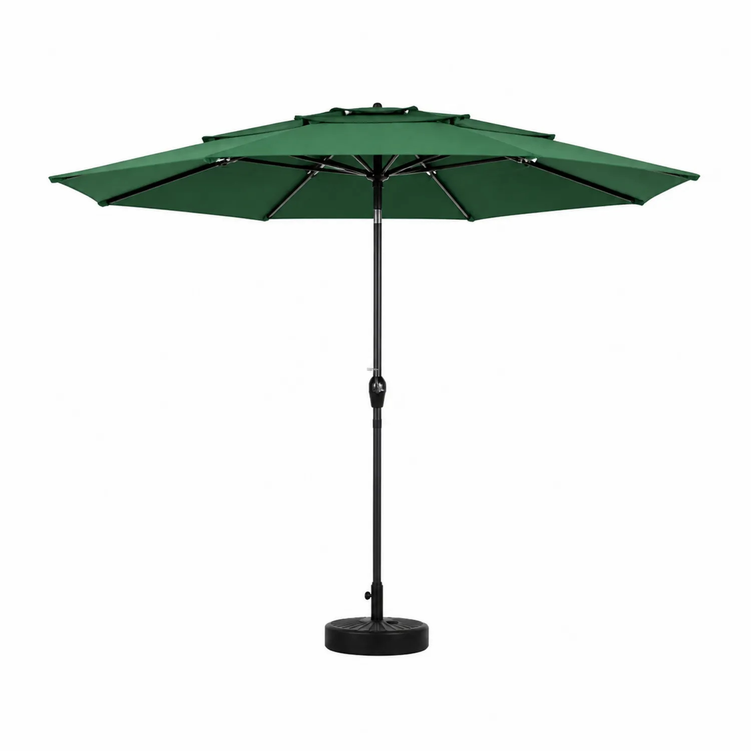 Ombrellone Rotondo in Tessuto Poliestere Verde Ø300 cm