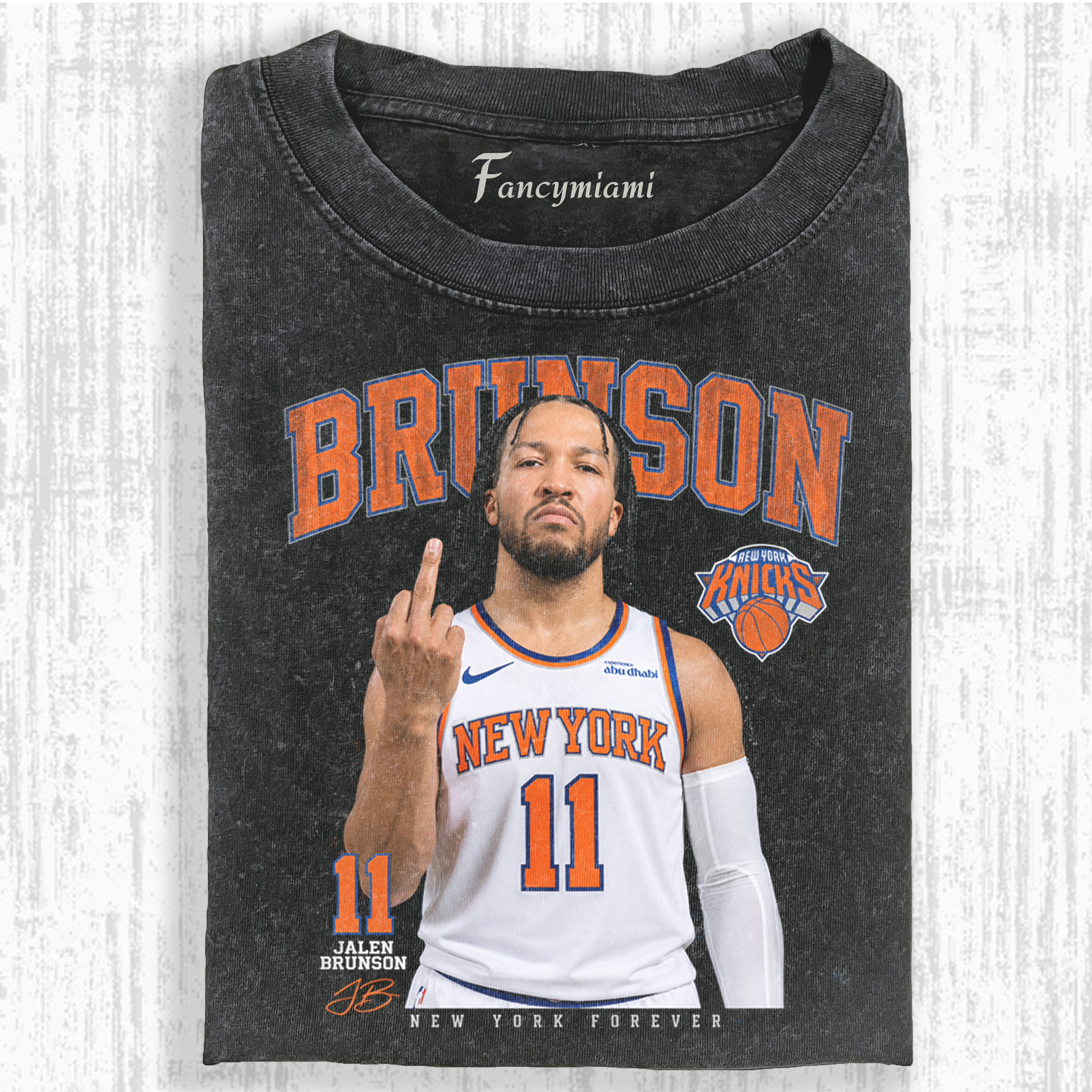 JALEN BRUNSON 2026– Vintage Washed Graphic T-Shirt