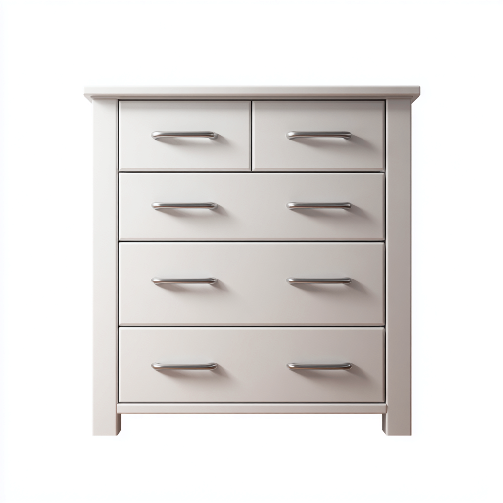 Commode structure bois 90x45x100 cm - blanc - style contemporain-Roomupyard