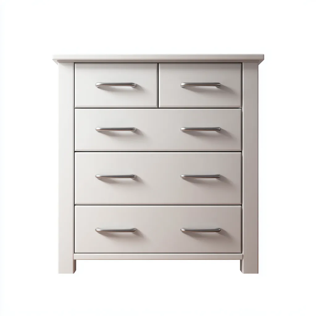 Commode structure bois 90x45x100 cm - blanc - style contemporain-Roomupyard