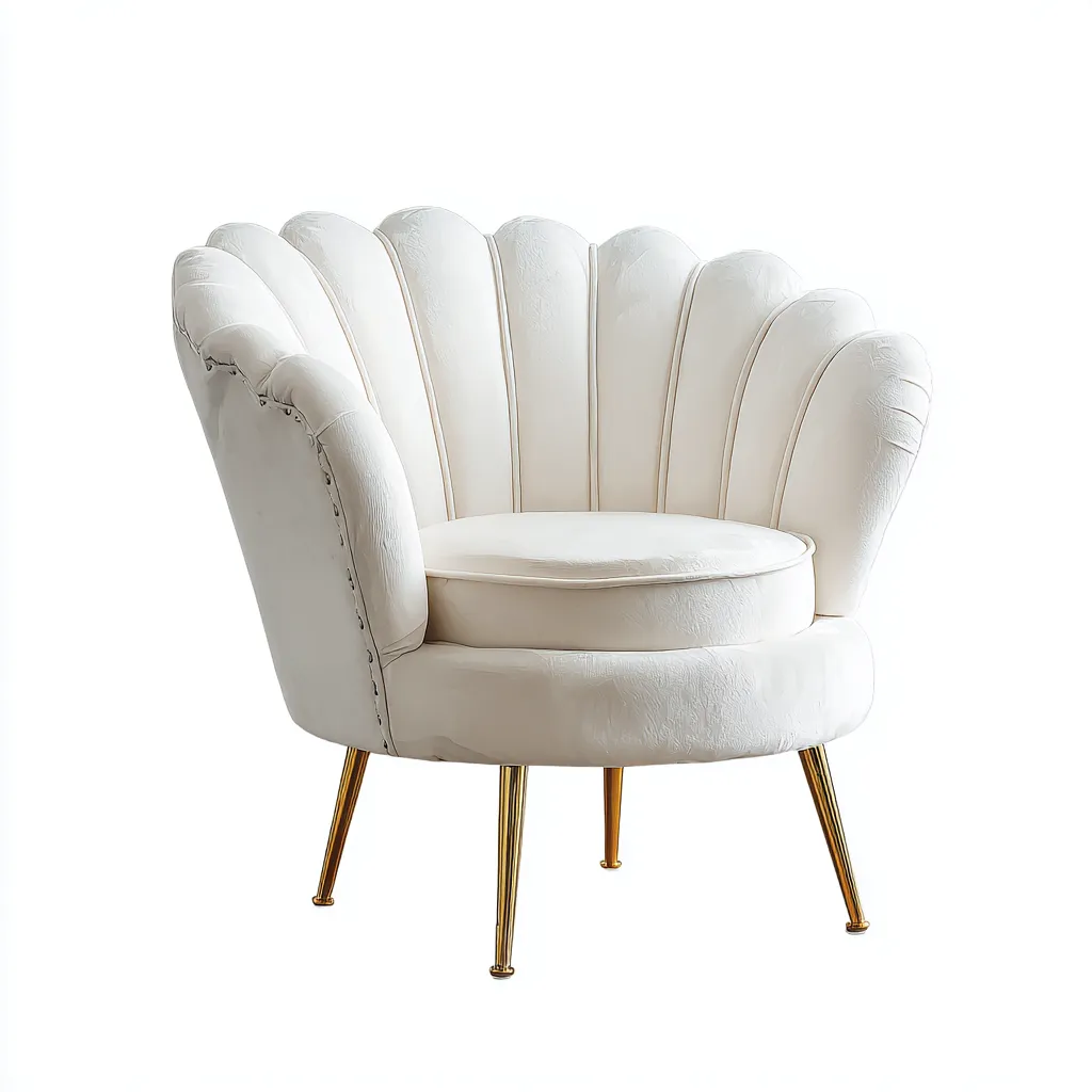 Fauteuil tissu 72x75x78 cm - blanc - pour salon - design élégant-Roomupyard