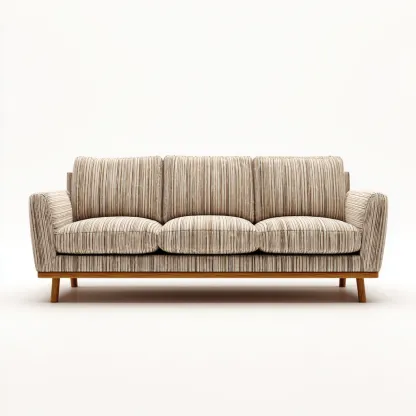 Canapé 3 places en tissu texturé 215x92x85 cm - beige - assise intérieure - style contemporain-Sofagohub