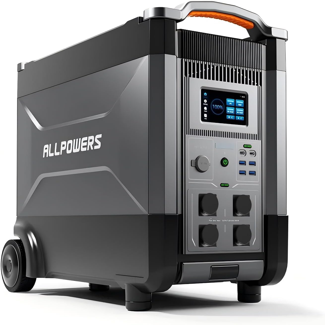 ALLPOWERS R4000 - Estación de Energía Portátil LiFePO4 3456Wh 4000W - Generador Solar Expandible hasta 12,96kWh con 4 Tomas CA para Hogar Camping y Emergencias-Soviaialoft