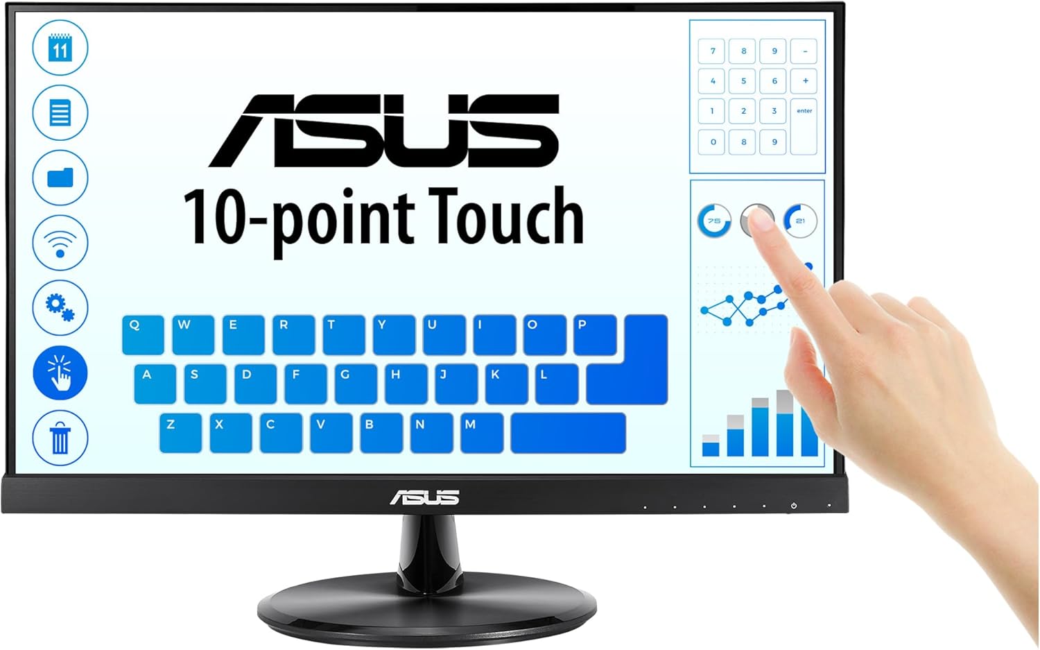 Monitor Táctil ASUS VT229H - 21 Pulgadas - Full HD 1920x1080 - IPS - Pantalla Táctil - HDMI - Ángulo de Visión 178 Grados - Sin Marco-Soviaialoft