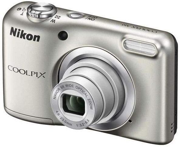 Nikon COOLPIX A10 - Cámara Digital Compacta 16 MP - Zoom Óptico 5X - Pantalla LCD - Cámara Fotográfica Ligera para Viajes y Uso Diario Plata-Soviaialoft
