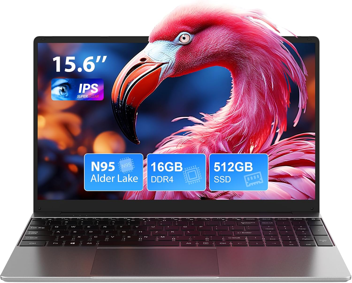 Ordenador Portátil 15.6 Pulgadas Full HD - 16GB RAM - 512GB SSD - Celeron N95 hasta 3.4 GHz - Windows 11 - WiFi 5 - HDMI - Laptop para Estudio Oficina y Uso Diario-Soviaialoft