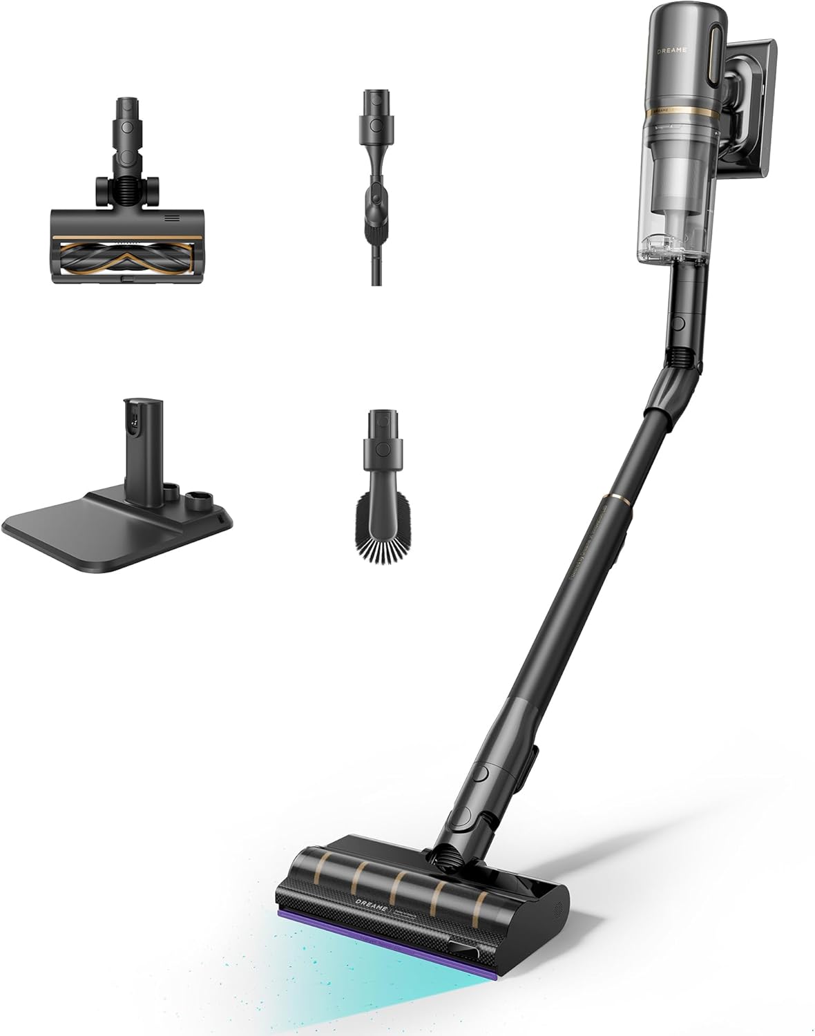 Aspirador Sin Cable DREAME V20 Pro-A - 24000Pa - 210AW - Limpieza de Bordes 0 mm - Tecnología Antienredos - Autonomía 90 Minutos - Filtro HEPA-Soviaialoft