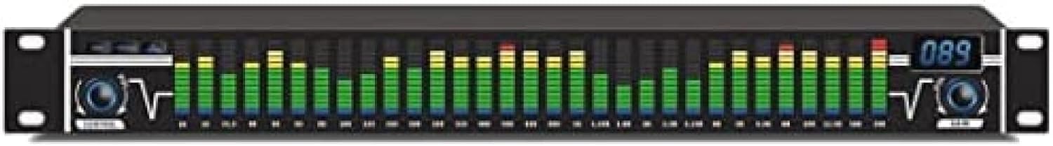 Amplificador de Audio KRASS con Ecualizador Gráfico de 31 Bandas - Procesador de Sonido Profesional - Sistema de Audio Digital - Color Negro-Soviaialoft