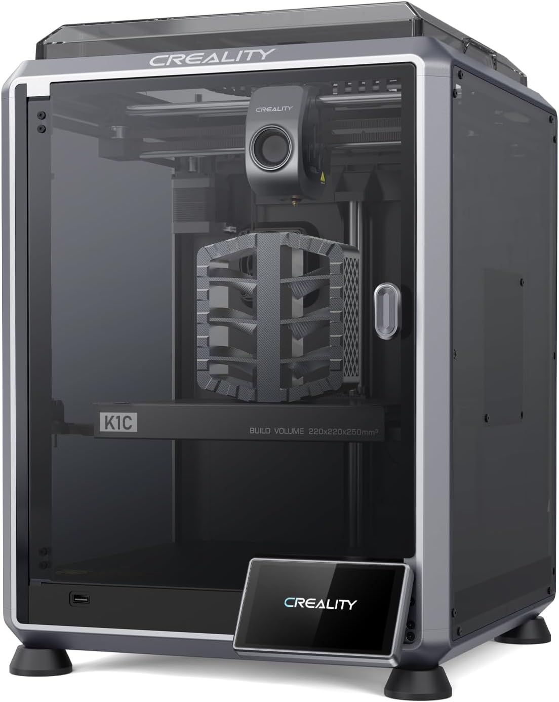 Impresora 3D Creality K1C - Cámara AI Integrada - Velocidad 600 mms - Nivelación Automática - Extrusor Metálico para Fibra de Carbono-Soviaialoft