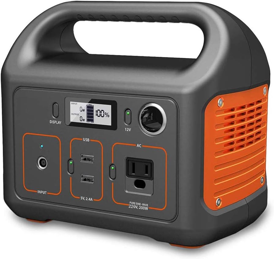 Generador Eléctrico Portátil de Litio 311Wh 220V 200W - Estación de Energía Recargable para Hogar Viajes Camping y Uso Exterior-Soviaialoft