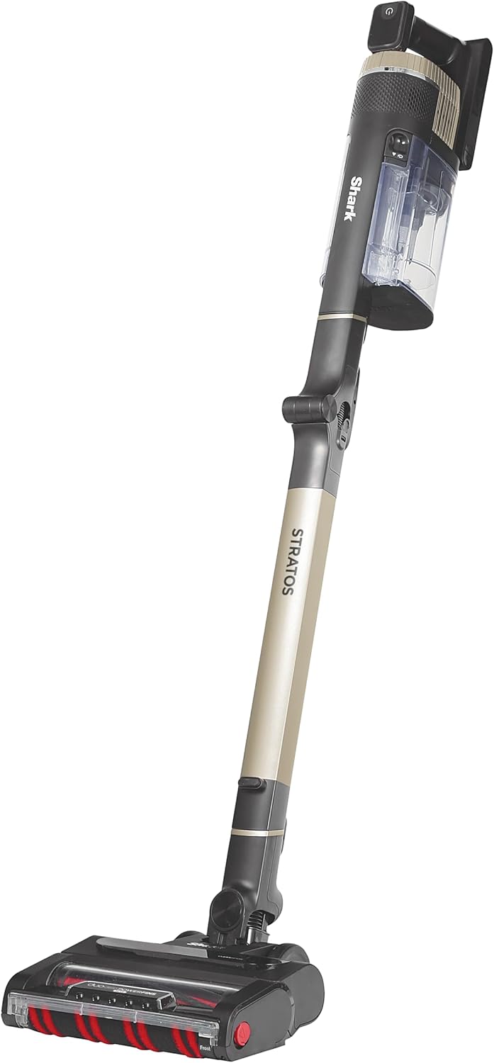 Shark Stratos Aspiradora Sin Cable - 60 Minutos de Autonomía - Clean Sense IQ - PowerFins Plus - Tecnología Anti Hair Wrap - Aspiradora para Alfombras y Suelos Duros - IZ400EUT-Soviaialoft