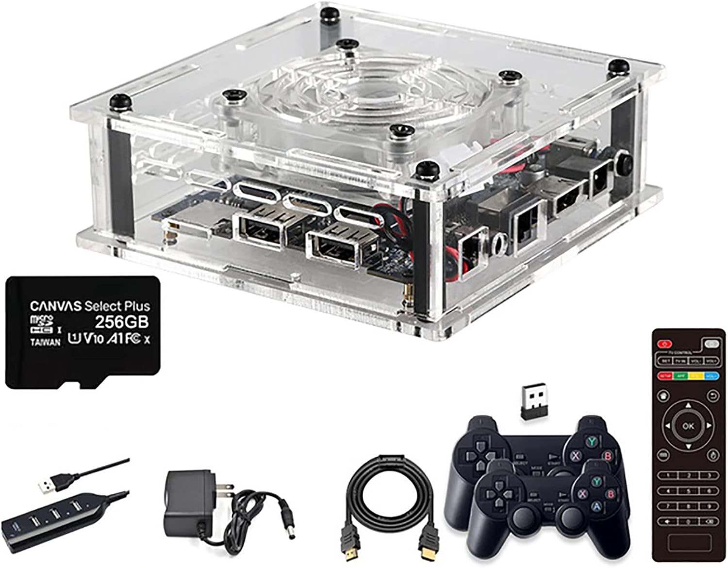 Consola Super Console X PRO Plus - videojuegos 256GB - 2 controladores inalámbricos 50000 juegos 5 jugadores-Soviaialoft