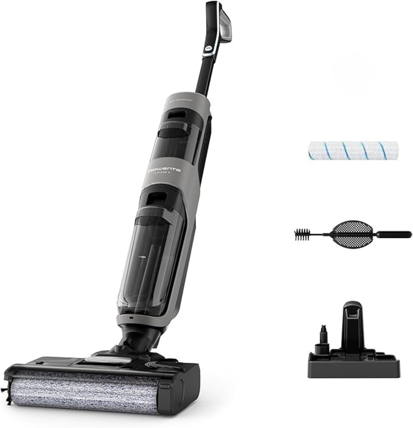 Fregona eléctrica Rowenta X-Clean 4 - sin cable 2 en 1 - aspira y friega 200W con pantalla inteligente-Soviaialoft