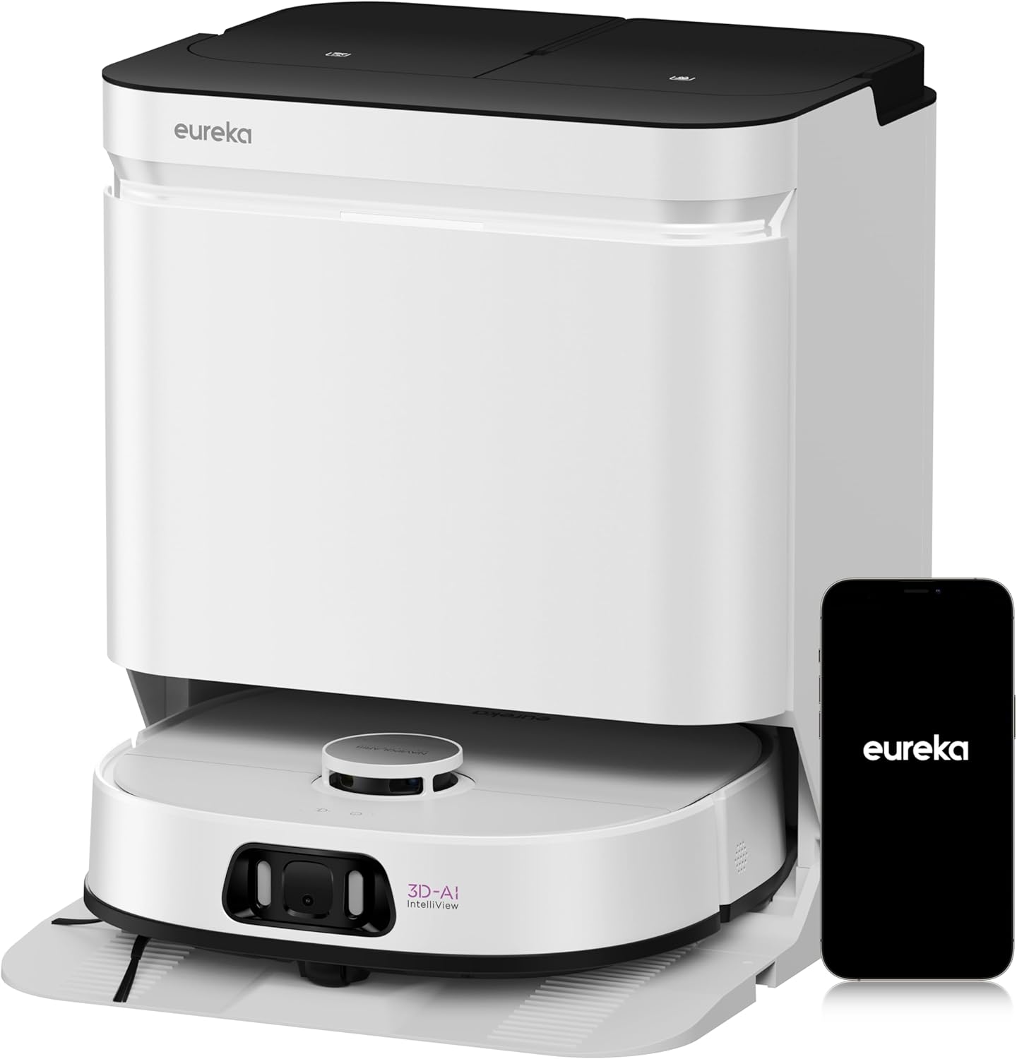 Eureka J15 Ultra robot aspirador y fregasuelos 19000Pa agua caliente 75C mapeo IA autovaciado blanco-Soviaialoft