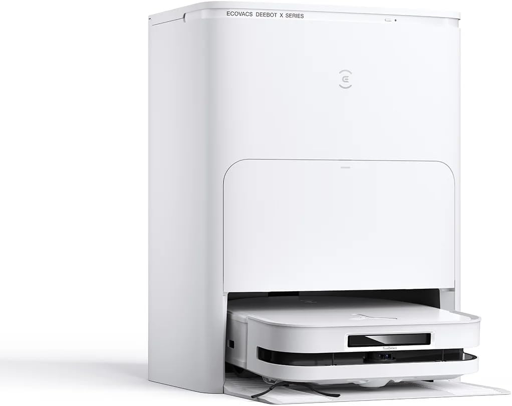 ECOVACS DEEBOT X5 Omni robot aspirador y fregasuelos 12800Pa estación todo en uno fregado caliente blanco negro-Soviaialoft
