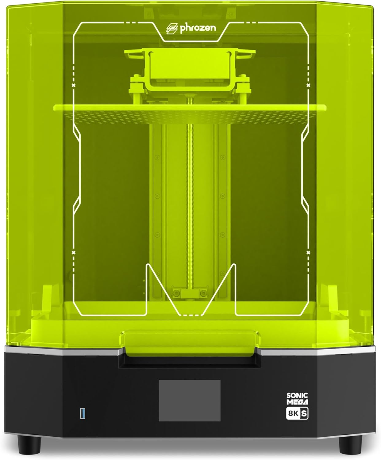 Impresora 3D de Resina Phrozen Sonic Mega 8K S - Pantalla LCD Monocroma 8K de 15 Pulgadas - Volumen de Impresión 330x185x300 mm - Precisión Profesional-Soviaialoft