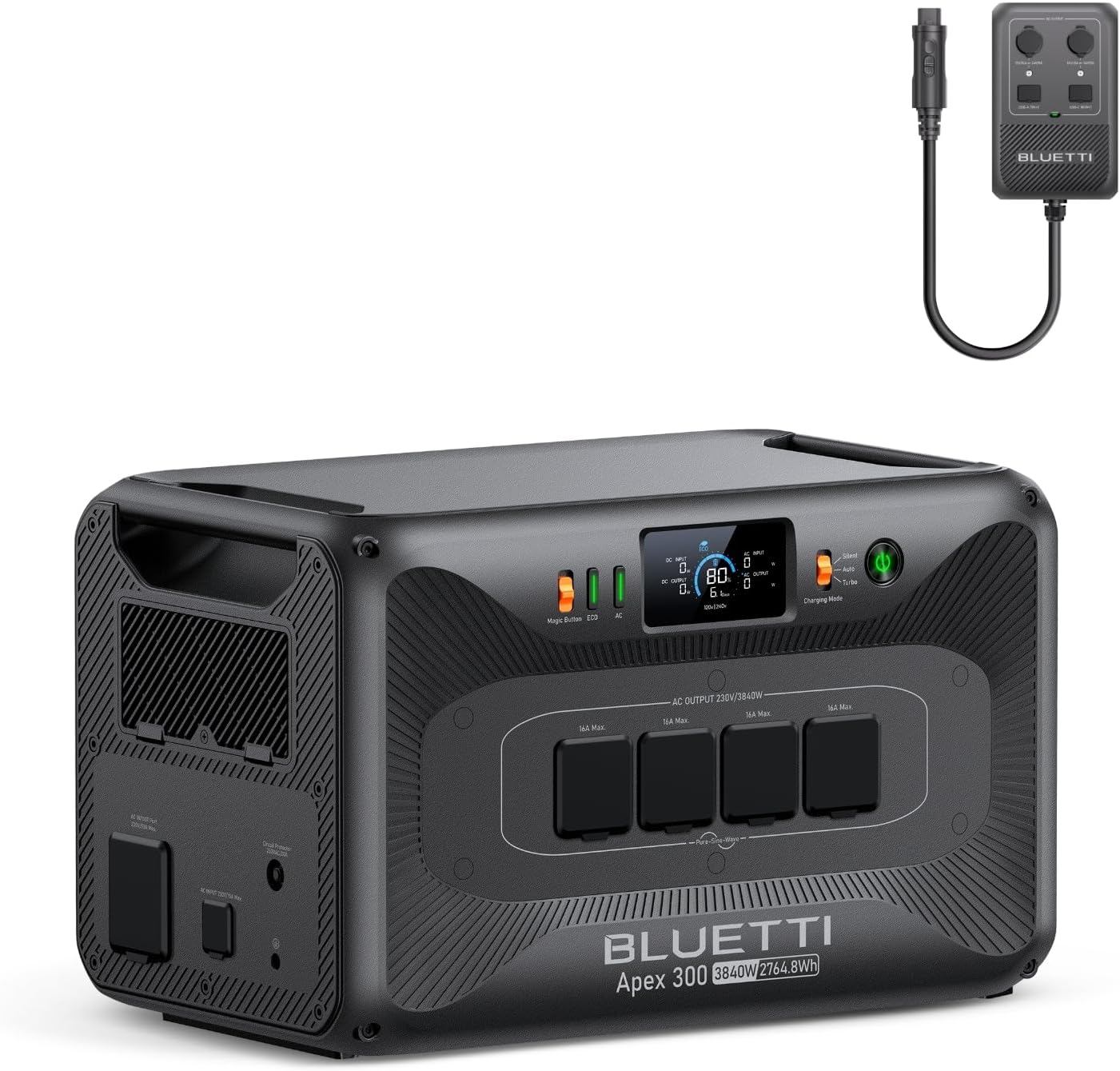 BLUETTI Apex 300 - Generador Solar 2764,8Wh LiFePO4 con HUB D1 - Estación de Energía Portátil 3840W 7680W Pico para Camping y Autocaravanas-Soviaialoft